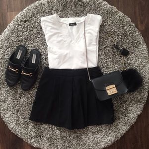 Mini Black Skort